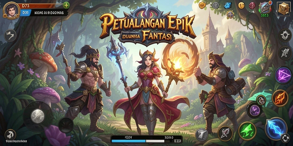 Gameplay RPG D73 yang seru dan imersif.