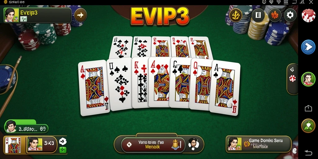 Tampilan gameplay domino yang seru dan interaktif.