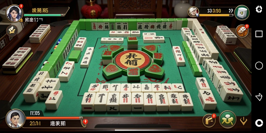 Tampilan interaktif gameplay Mahjong di ME355 yang mengasyikkan.