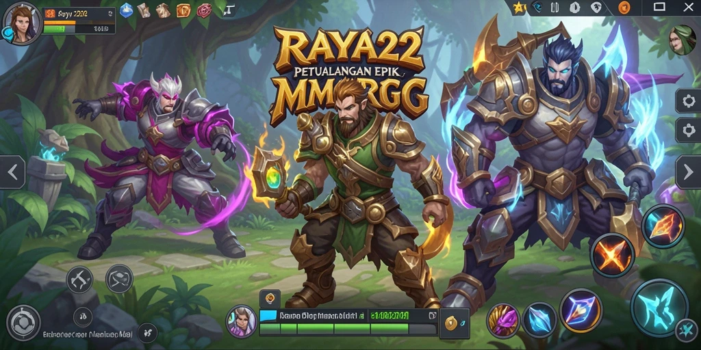 Screenshot RAYA22 menampilkan aksi seru dalam pertempuran MMORPG.
