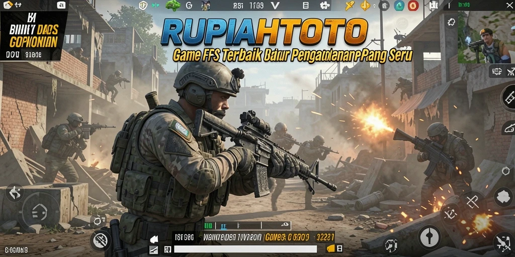 Tampilan gameplay menegangkan dalam RUPIAHTOTO dengan aksi seru di medan perang.