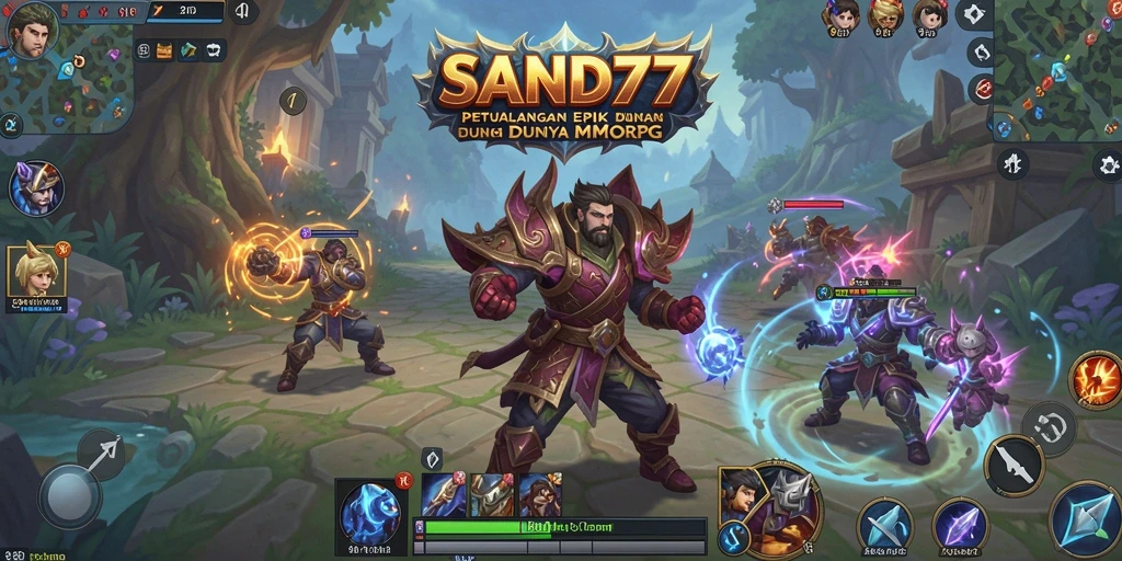 Menampilkan gameplay SAND77 yang menakjubkan di dunia MMORPG.