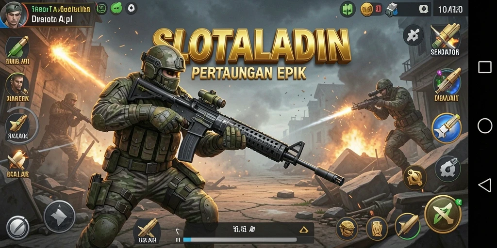 Tangkapan layar SLOTALADIN menampilkan aksi pertarungan mendebarkan.