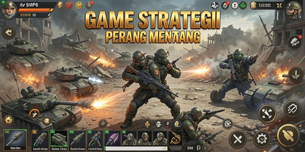 Tampilan gameplay <strong>SVIP6</strong> menampilkan pertempuran strategi yang intens.